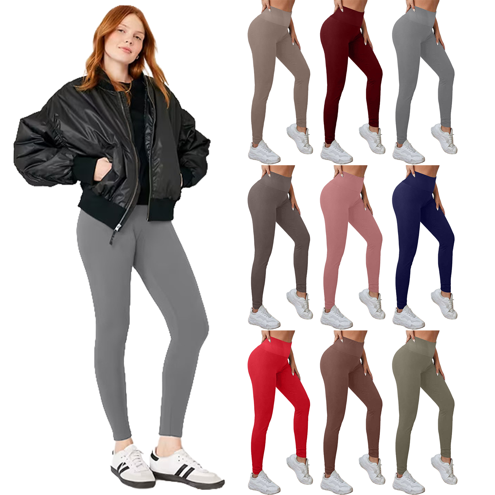 Women’s Fleece Leggings – High Waist Yoga Pants