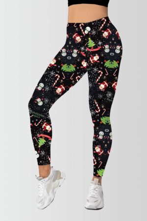 Women Snowflake Galaxy Printed Christmas Leggings