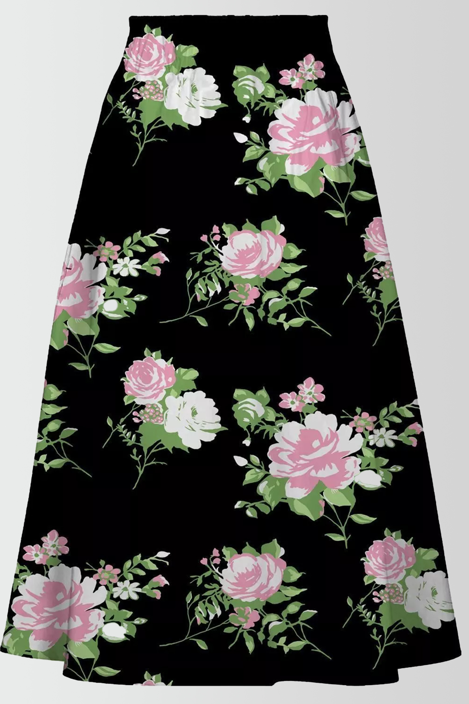 Women's Printed Midi  Skirt