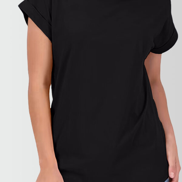 Plain Round Neck T-Shirt Black