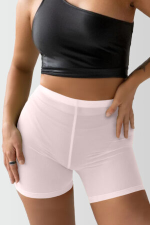 See-Through High Waist Bikini Bottoms Nude
