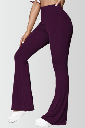 Petite Flare Yoga Pants Plum