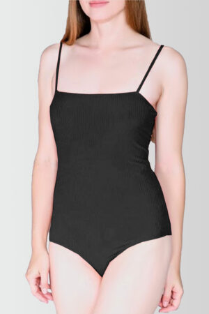 Ribbed Bodysuit Black (1)