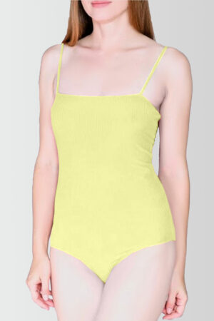 Ribbed Bodysuit Lemon