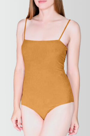 Ribbed Bodysuit Mustard