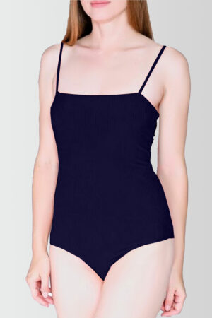 Ribbed Bodysuit Navy Blue