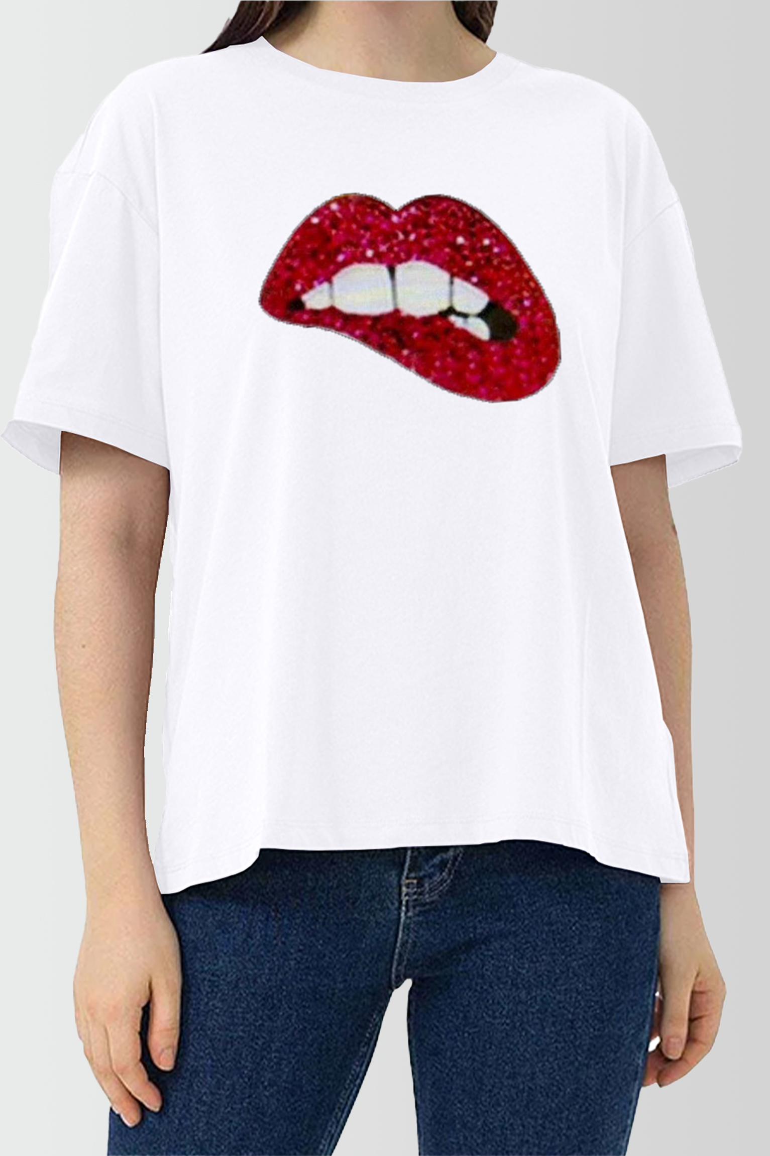 Women Drop Shoulder Oversized Printed T Shirt Trendy New Prints in Stock