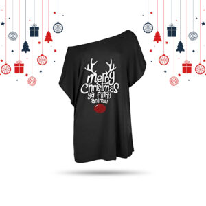 Women’s Curved Hem Deer Filthy Animal Print T-Shirt