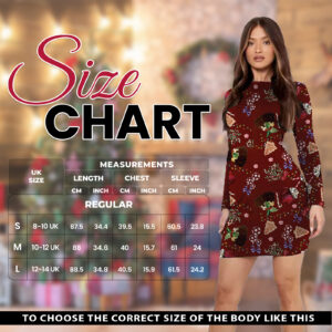 Angel And Snowman Printed Xmas Bodycon Dress