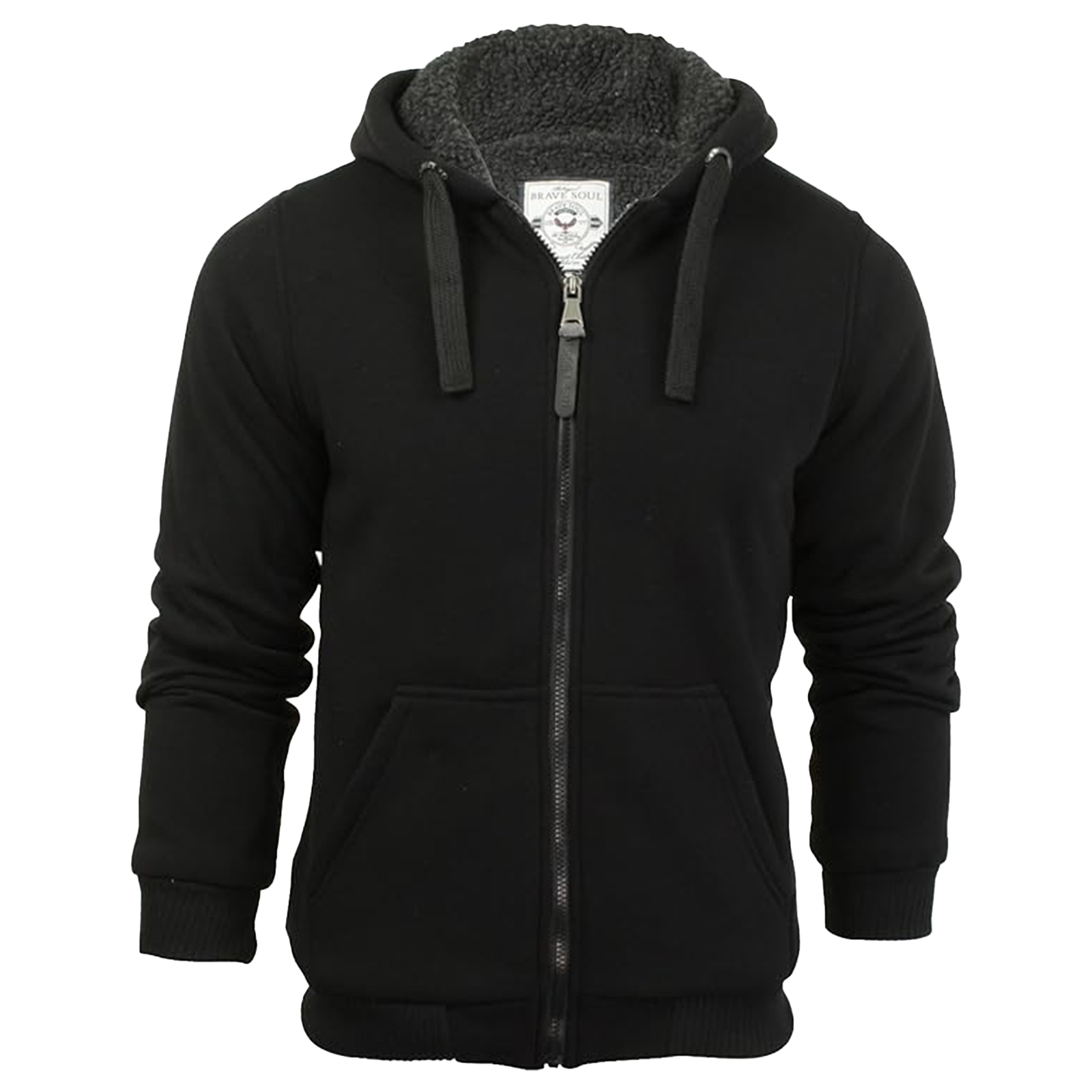 Second image of Men’s Sherpa Lined Fleece Zip-Up Hoodie