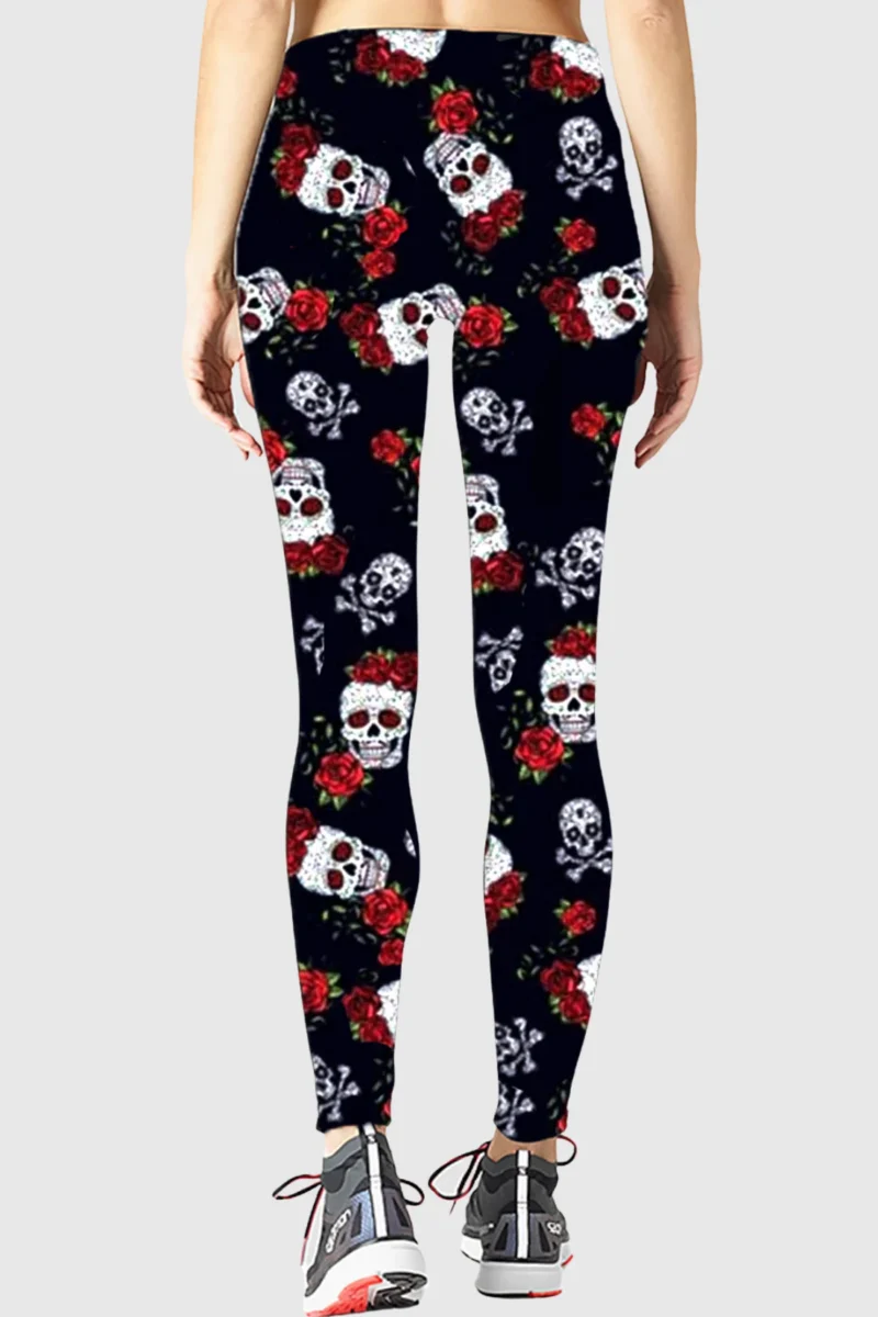 Rose Skull Leggings