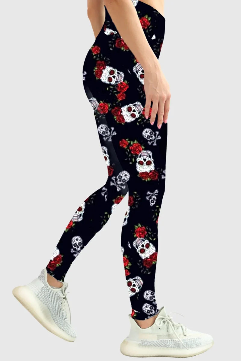 Rose Skull Leggings