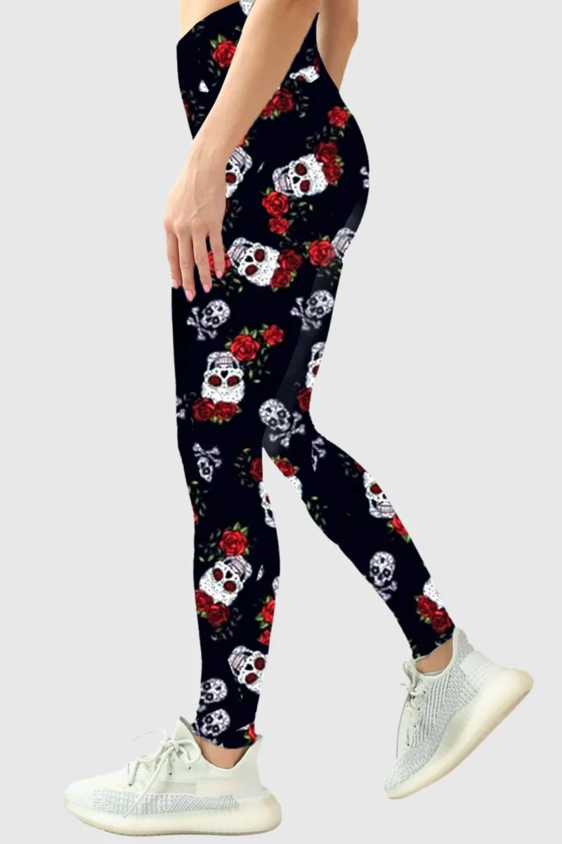 Rose Skull Leggings