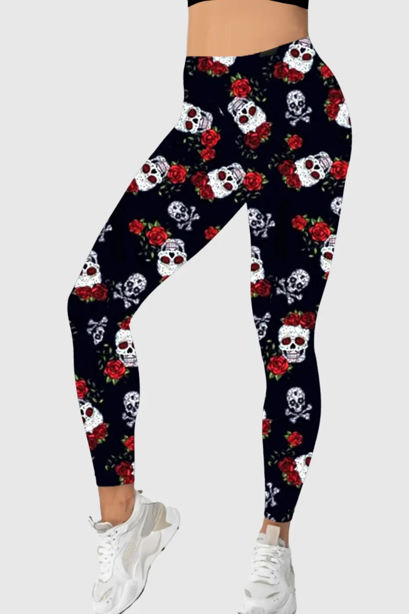 Rose Skull Leggings