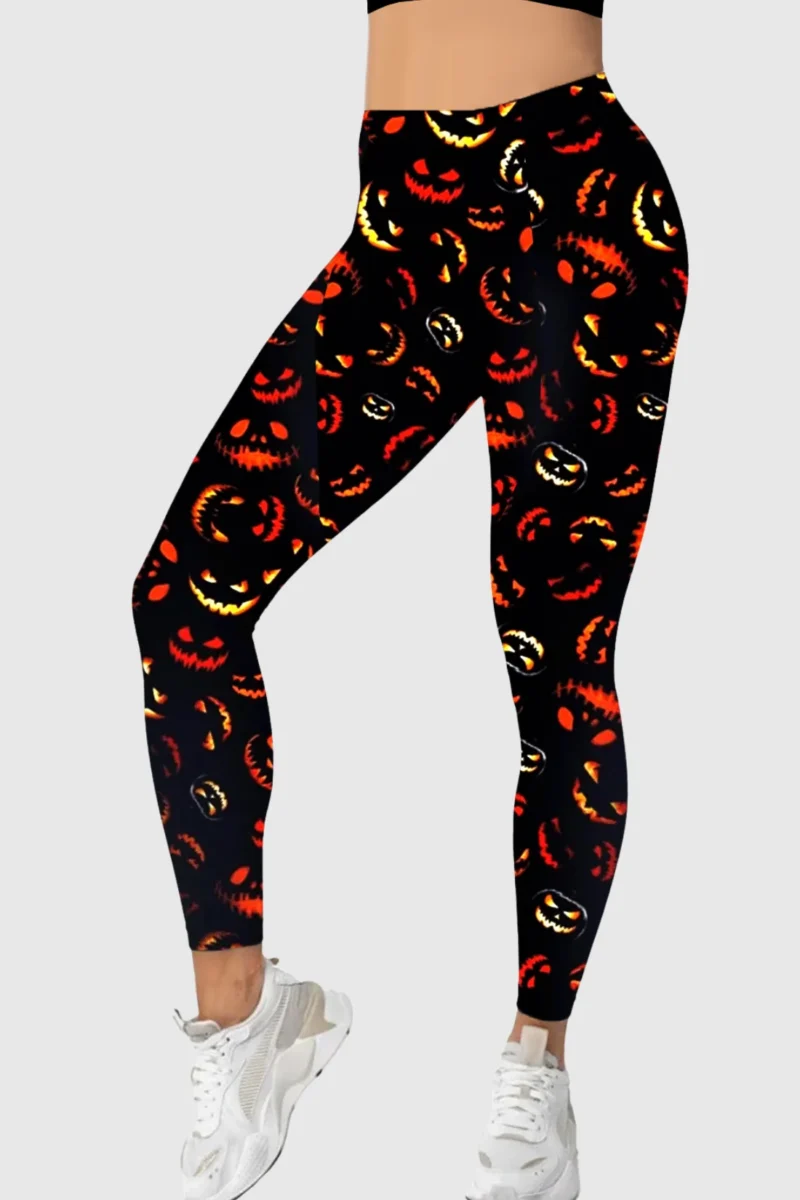 Women's Scary Pumpkins Print Leggings