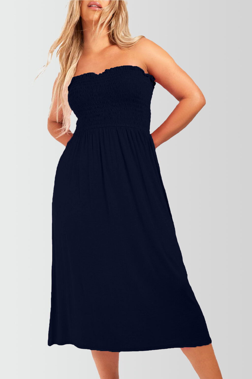 Women's Strapless Midi Dress