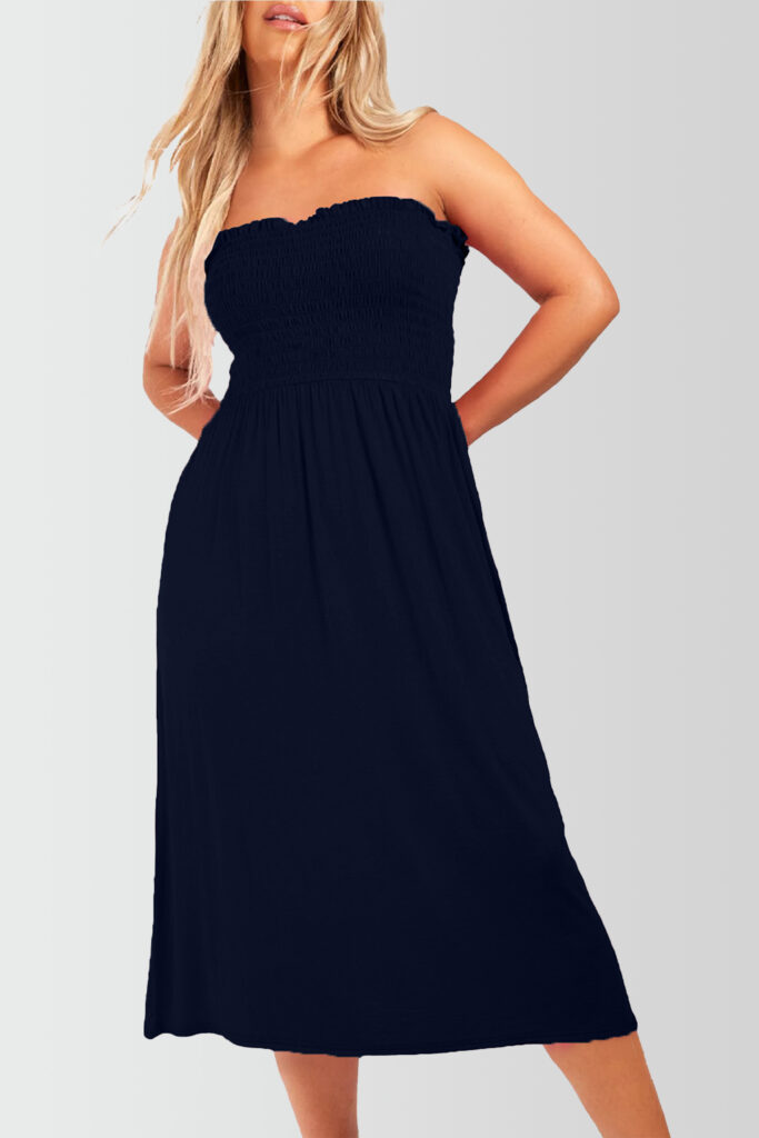 Women's Strapless Midi Dress