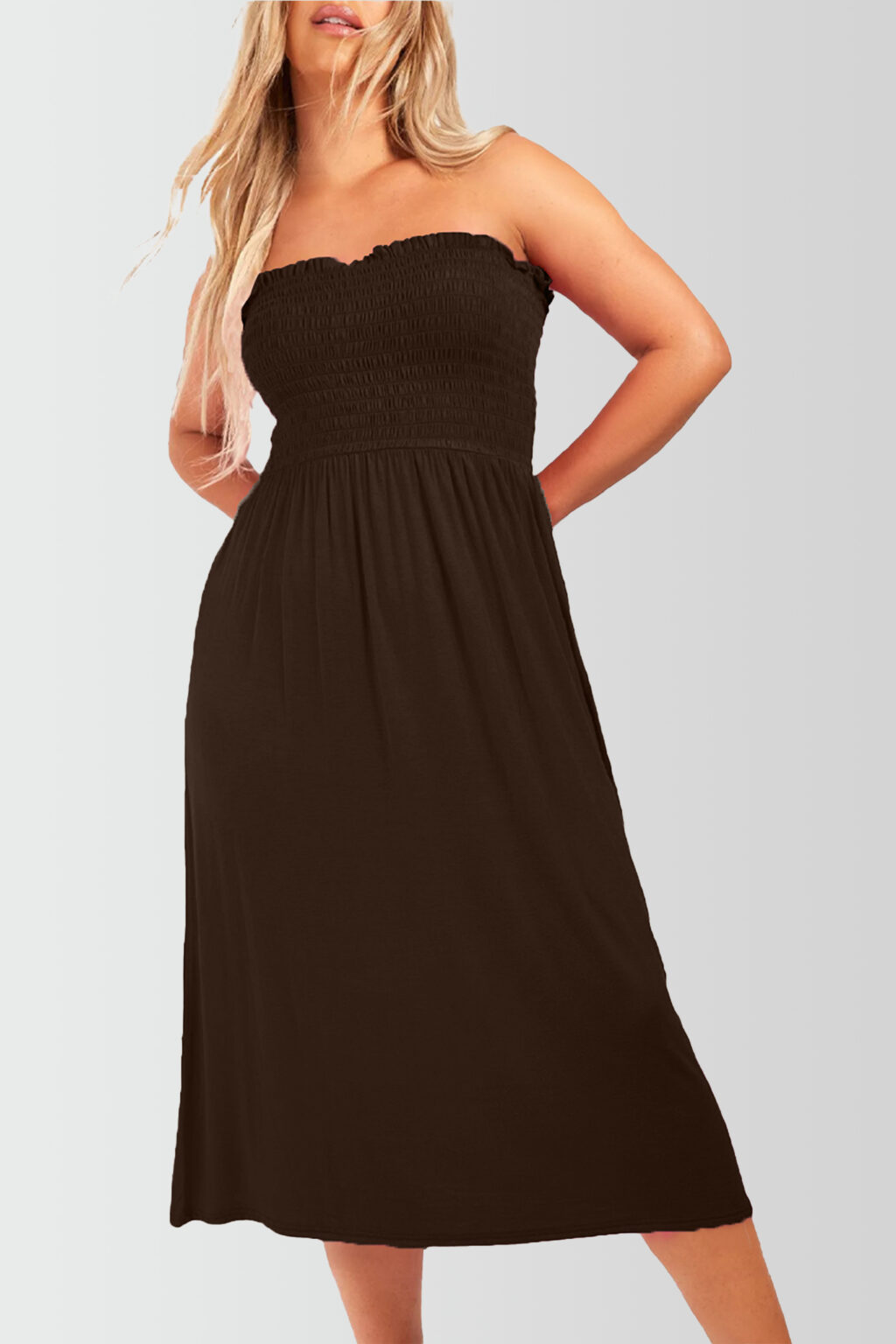 Women's Strapless Midi Dress