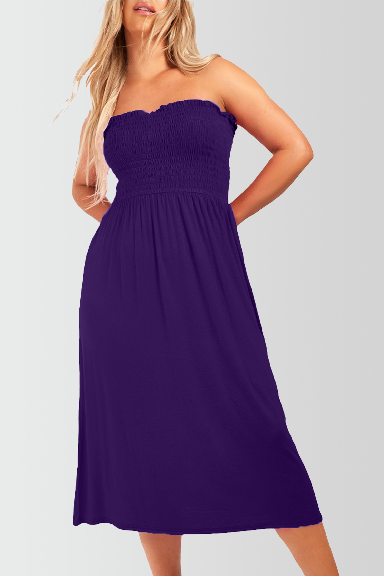 Women's Strapless Midi Dress