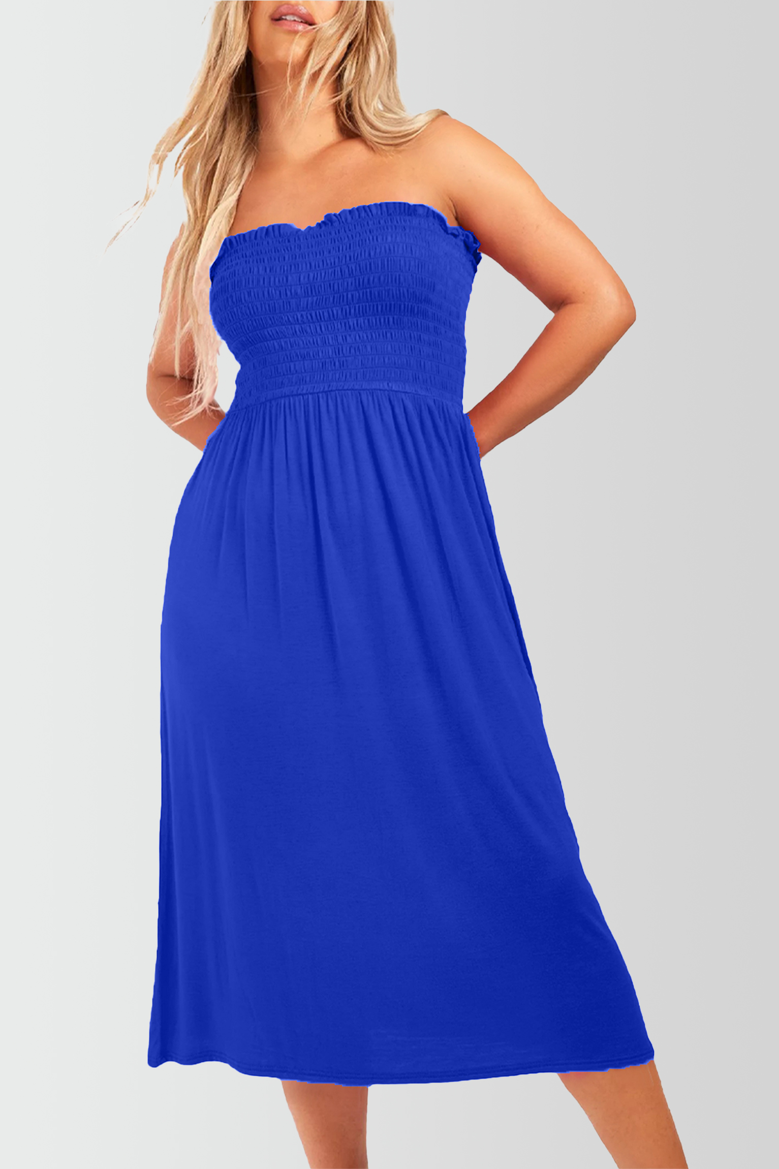 Women's Strapless Midi Dress