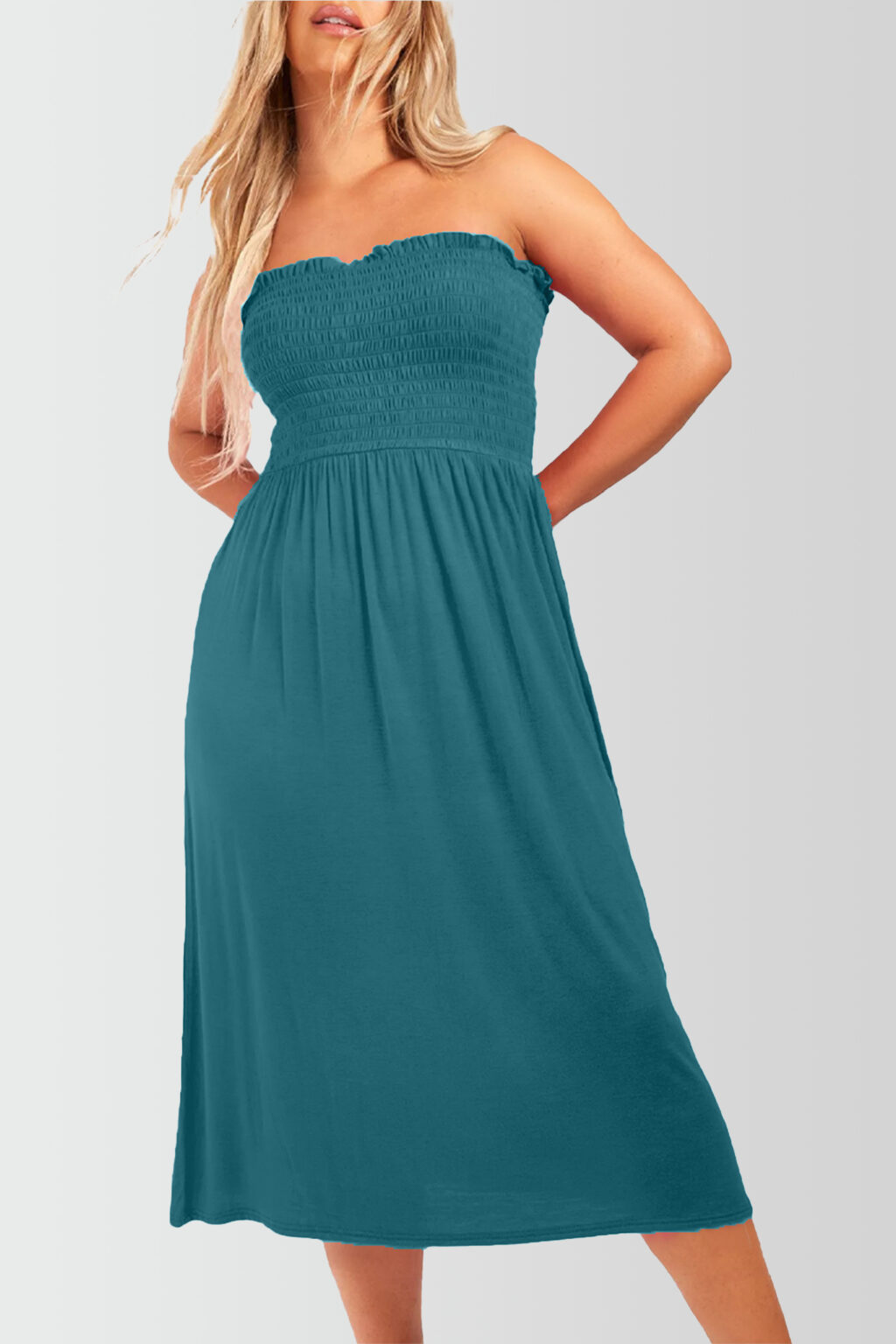 Women's Strapless Midi Dress