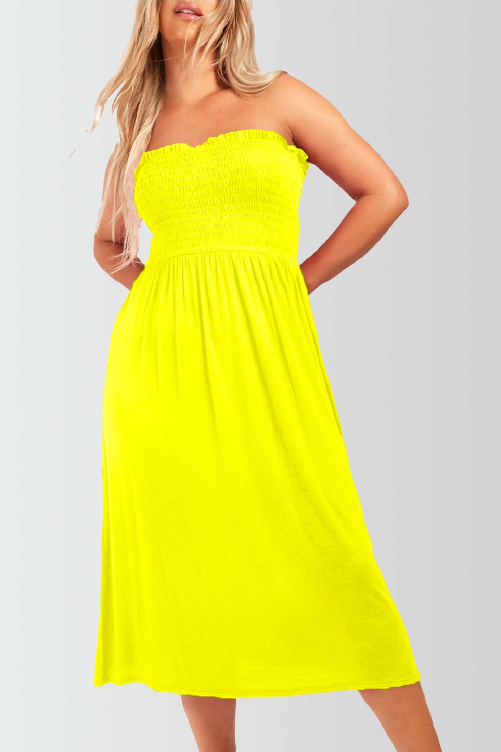 Women's Strapless Midi Dress