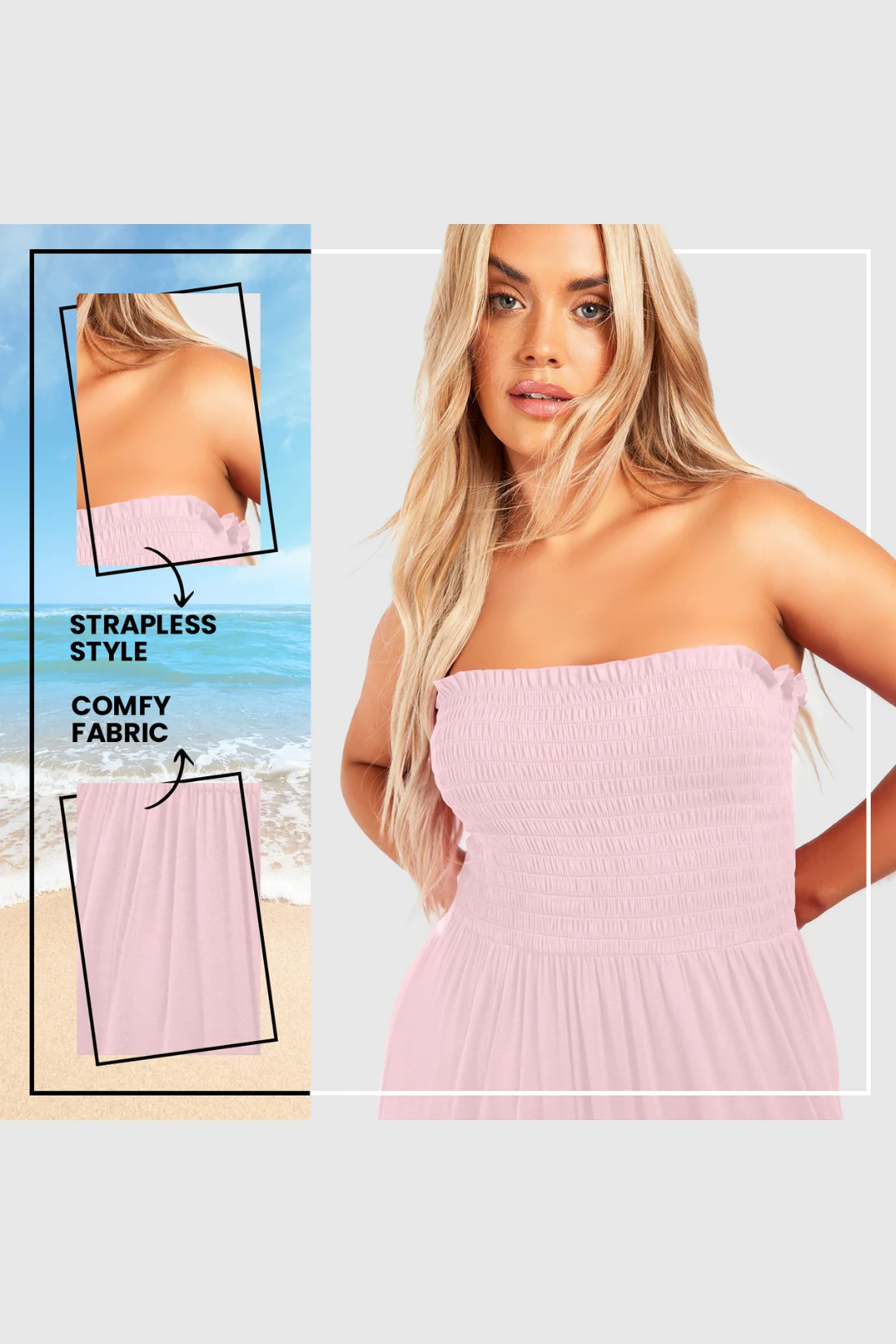 Women's Strapless Maxi Dress