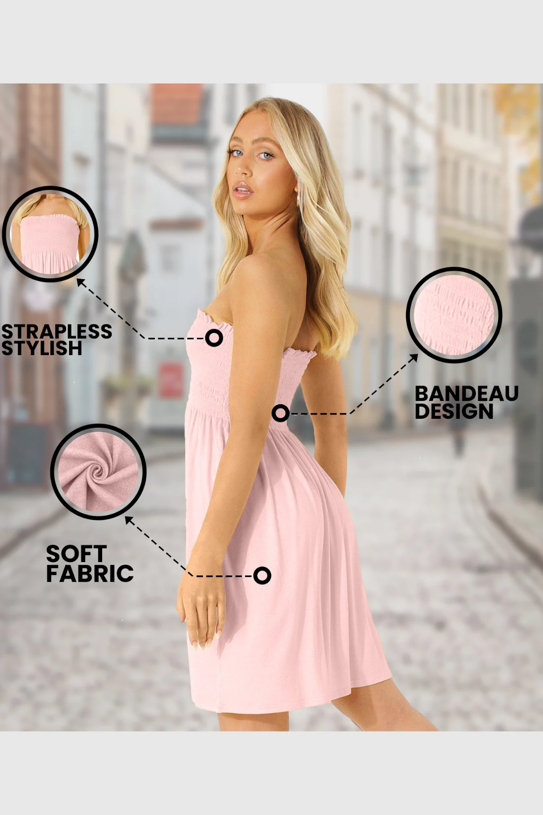 Women's Strapless Mini Dress
