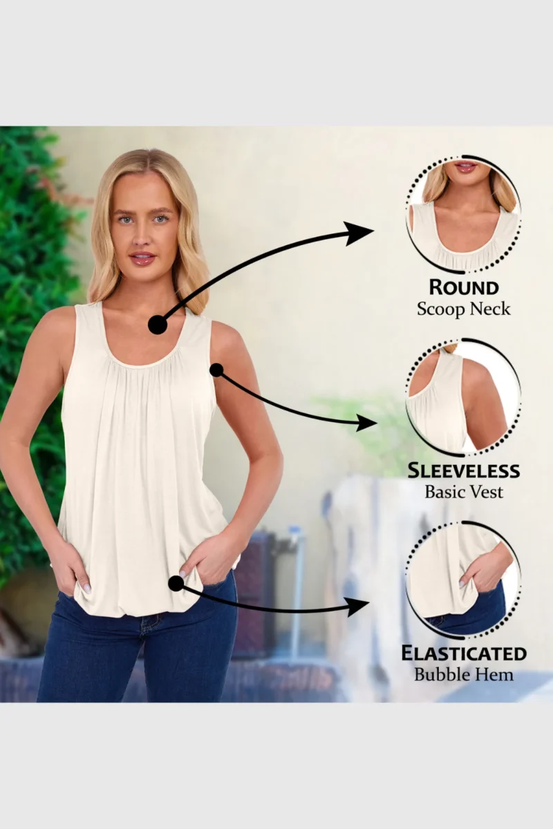 Women's Bubble Hem Vest Top