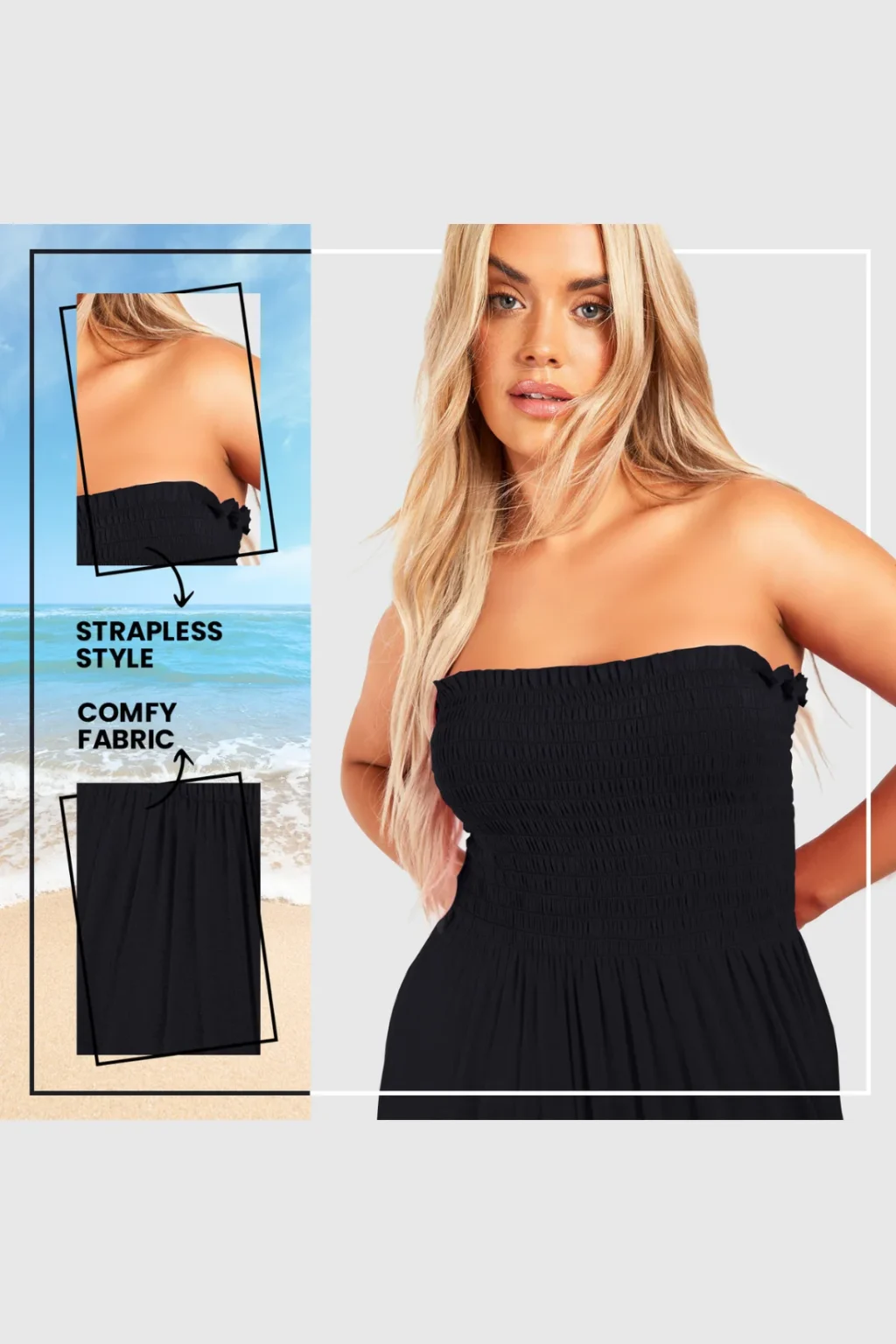 Women's Strapless Maxi Dress