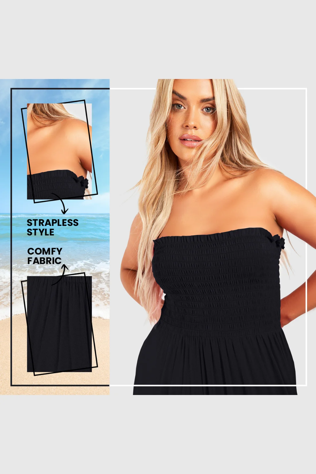Women's Strapless Maxi Dress