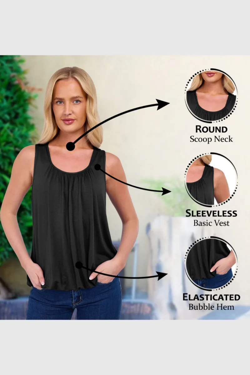 Women's Bubble Hem Vest Top