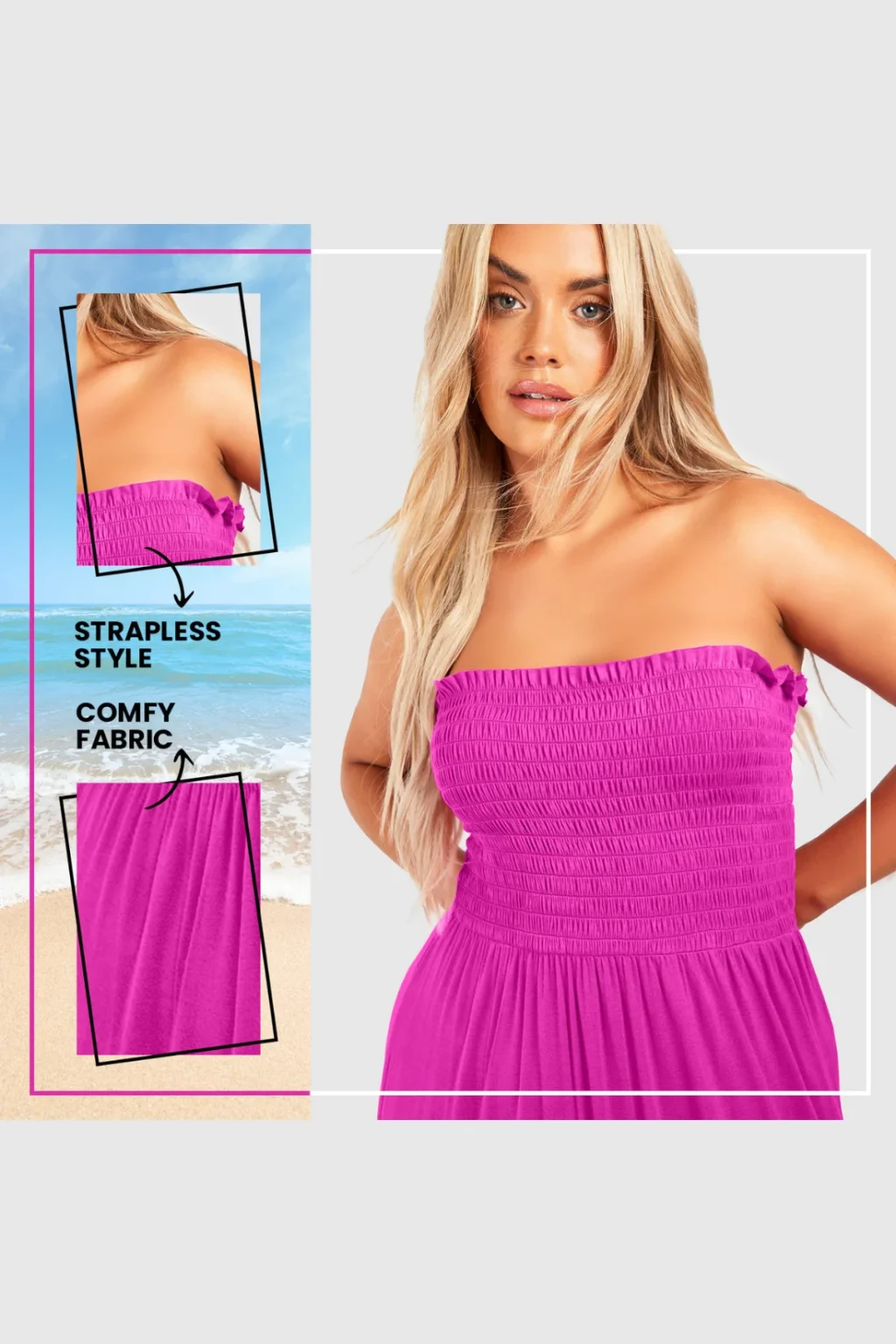 Women's Strapless Maxi Dress