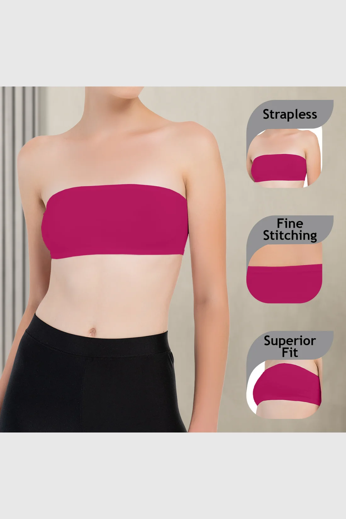 Girls Strapless Bandeau Top