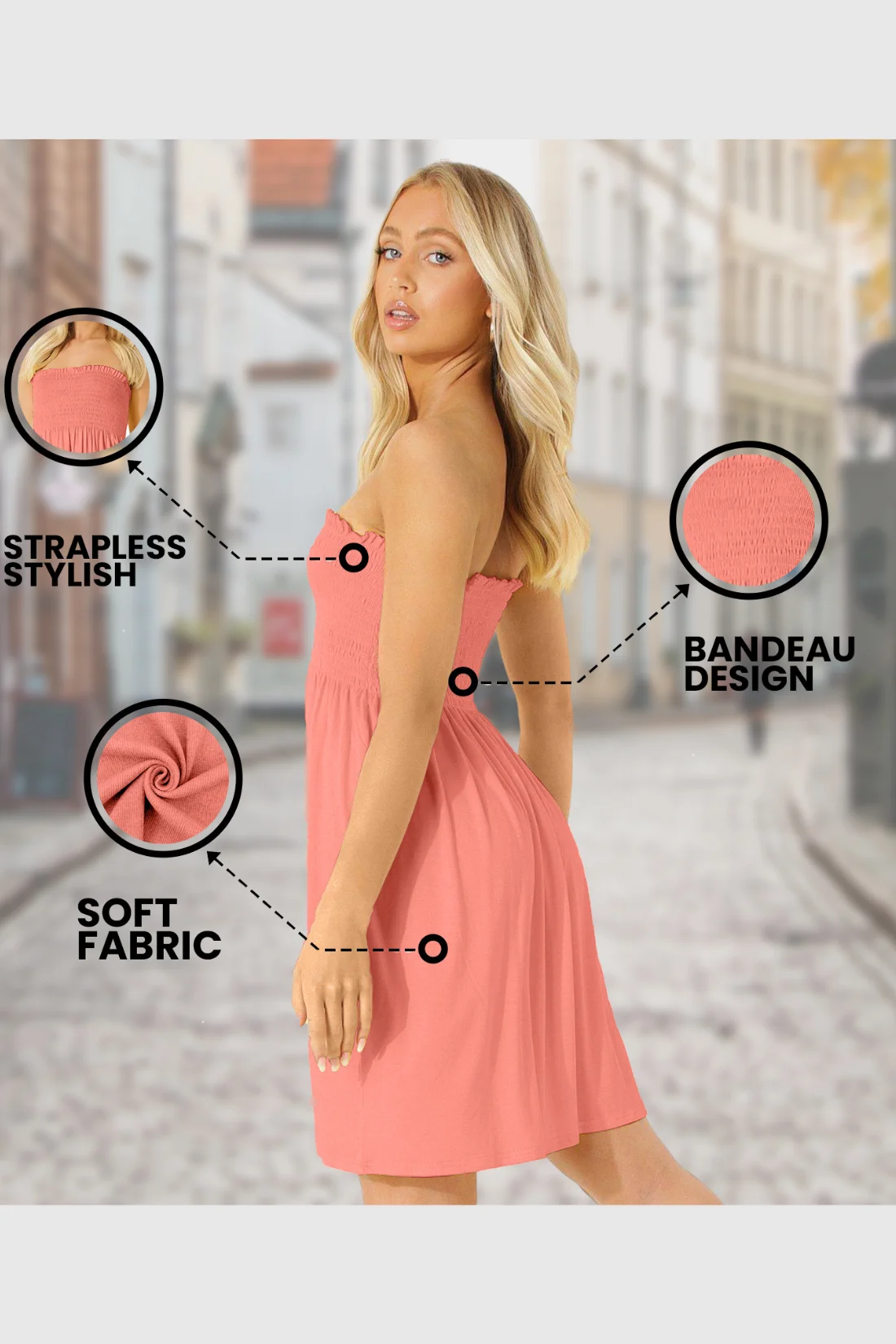 Women's Strapless Mini Dress