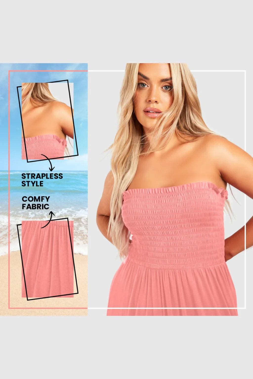 Women's Strapless Maxi Dress