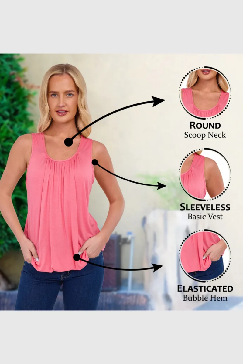 Women's Bubble Hem Vest Top
