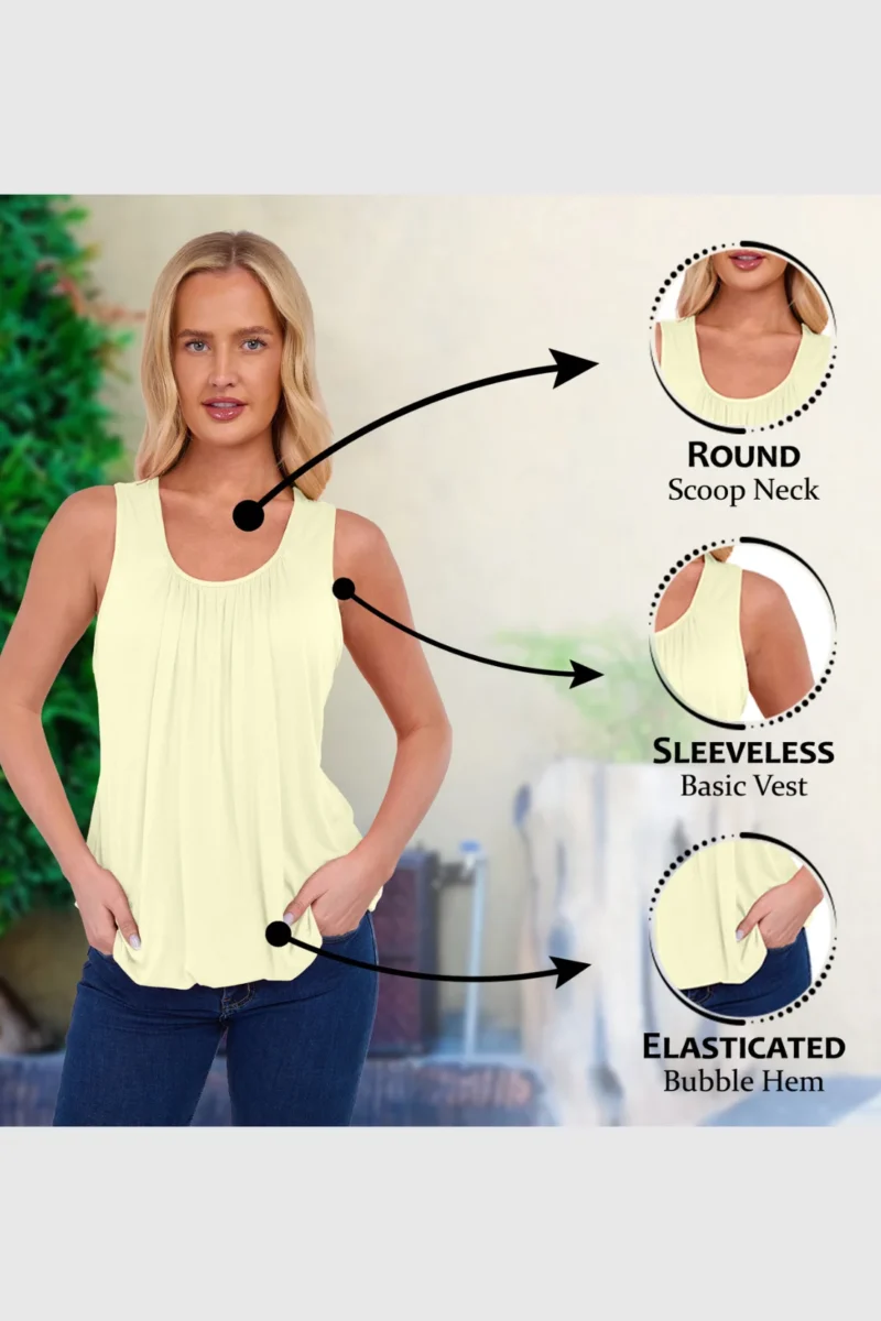 Women's Bubble Hem Vest Top