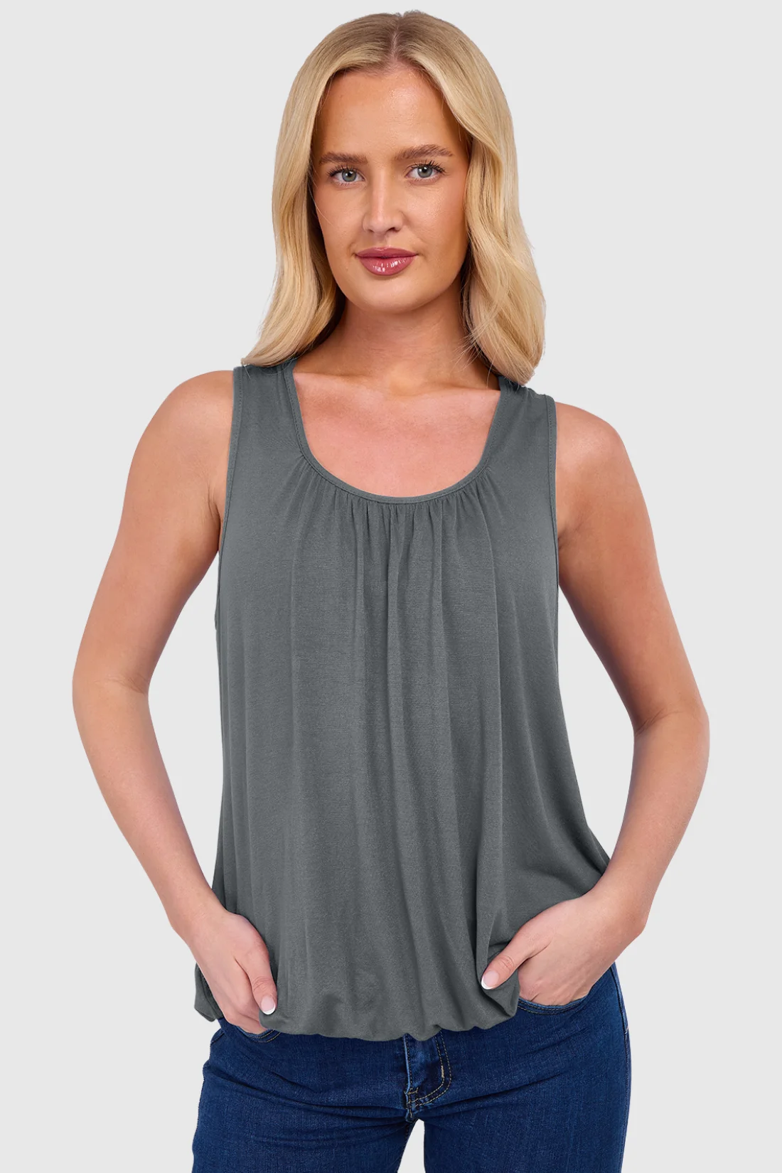 Women's Bubble Hem Vest Top