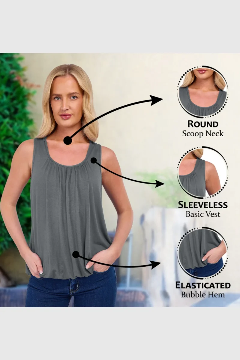 Women's Bubble Hem Vest Top