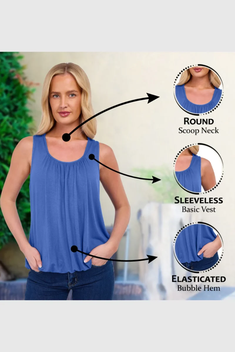 Women's Bubble Hem Vest Top