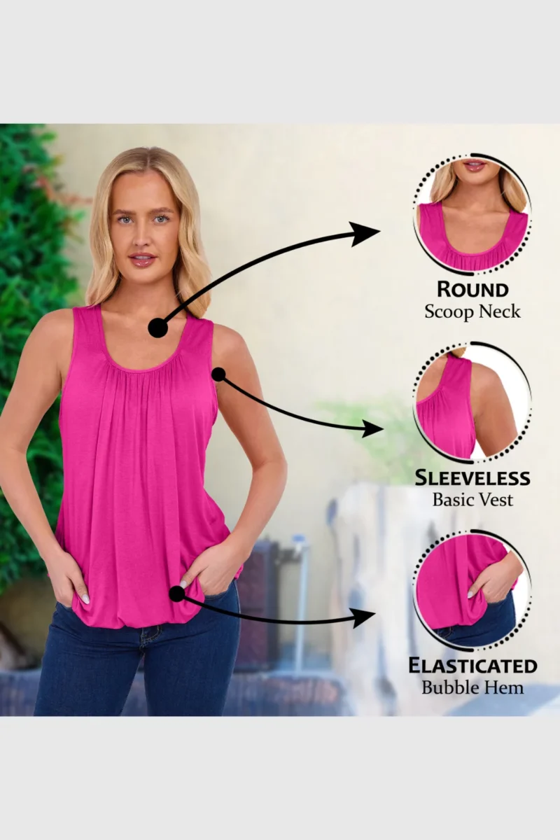 Women's Bubble Hem Vest Top