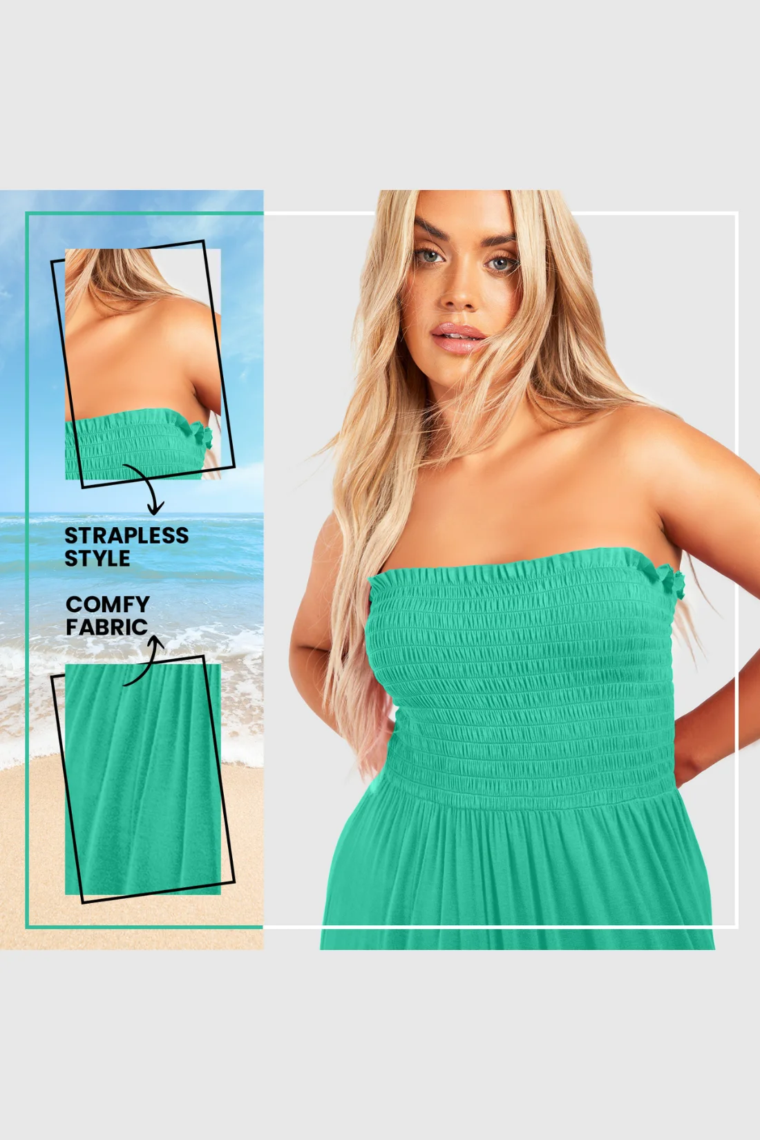 Women's Strapless Maxi Dress
