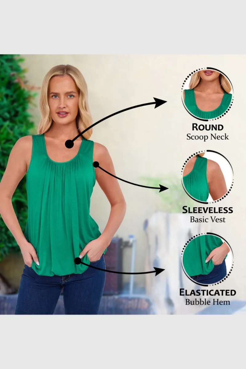 Women's Bubble Hem Vest Top