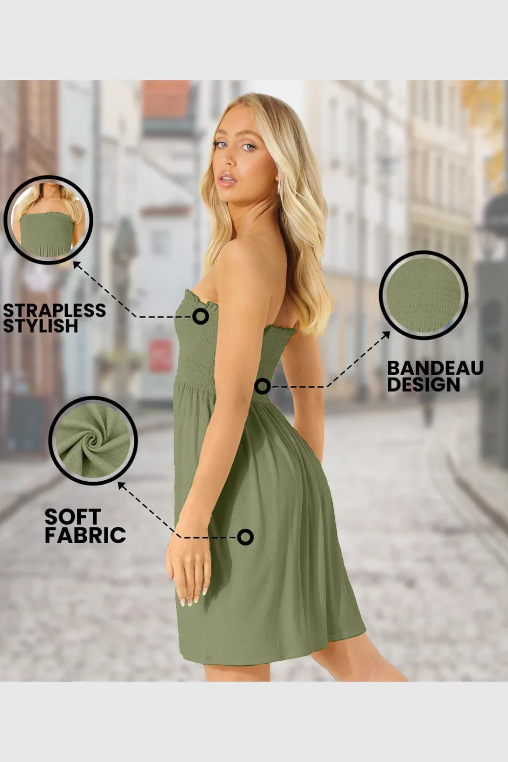 Women's Strapless Mini Dress