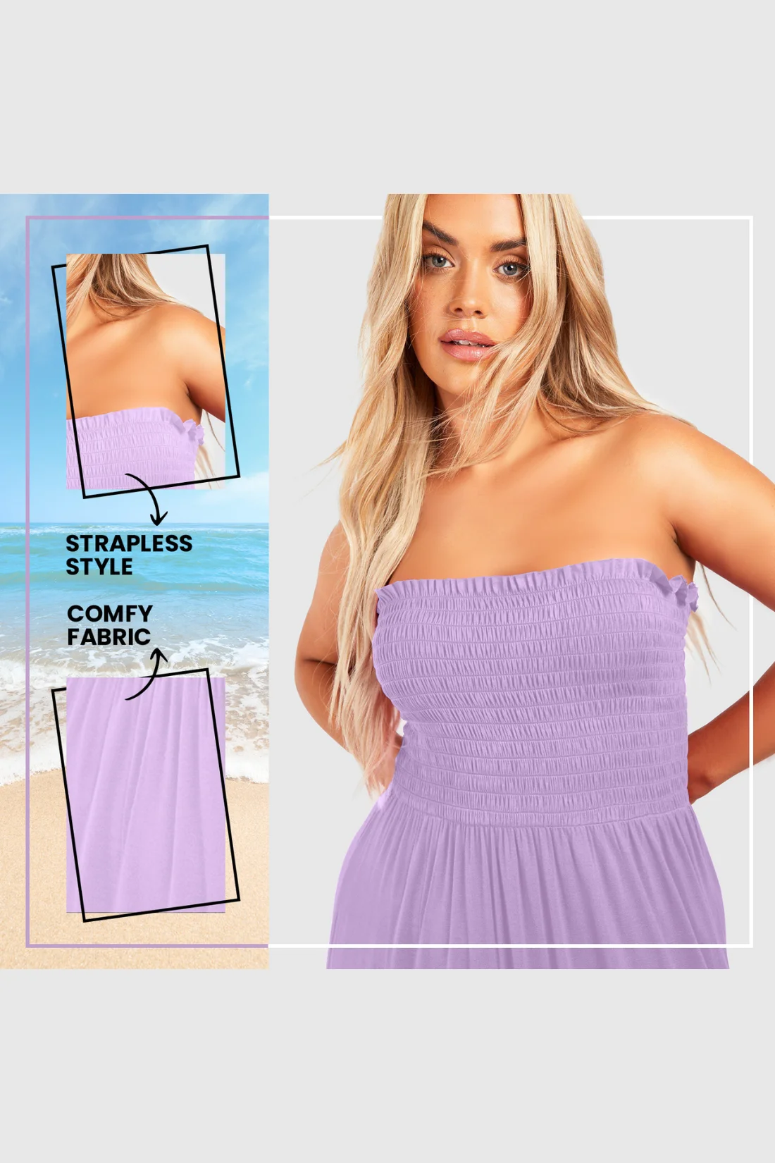 Women's Strapless Maxi Dress
