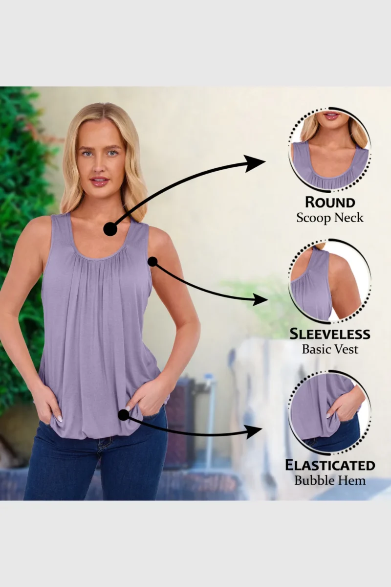 Women's Bubble Hem Vest Top