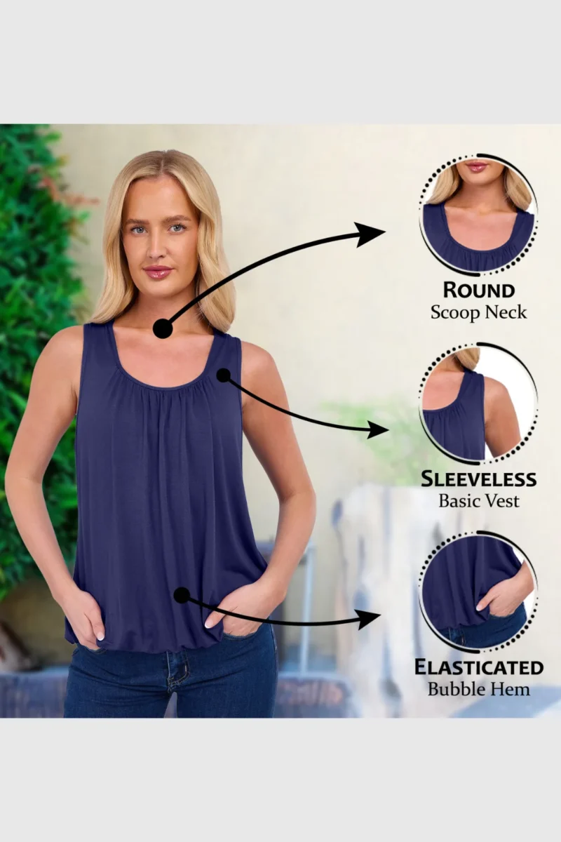Women's Bubble Hem Vest Top