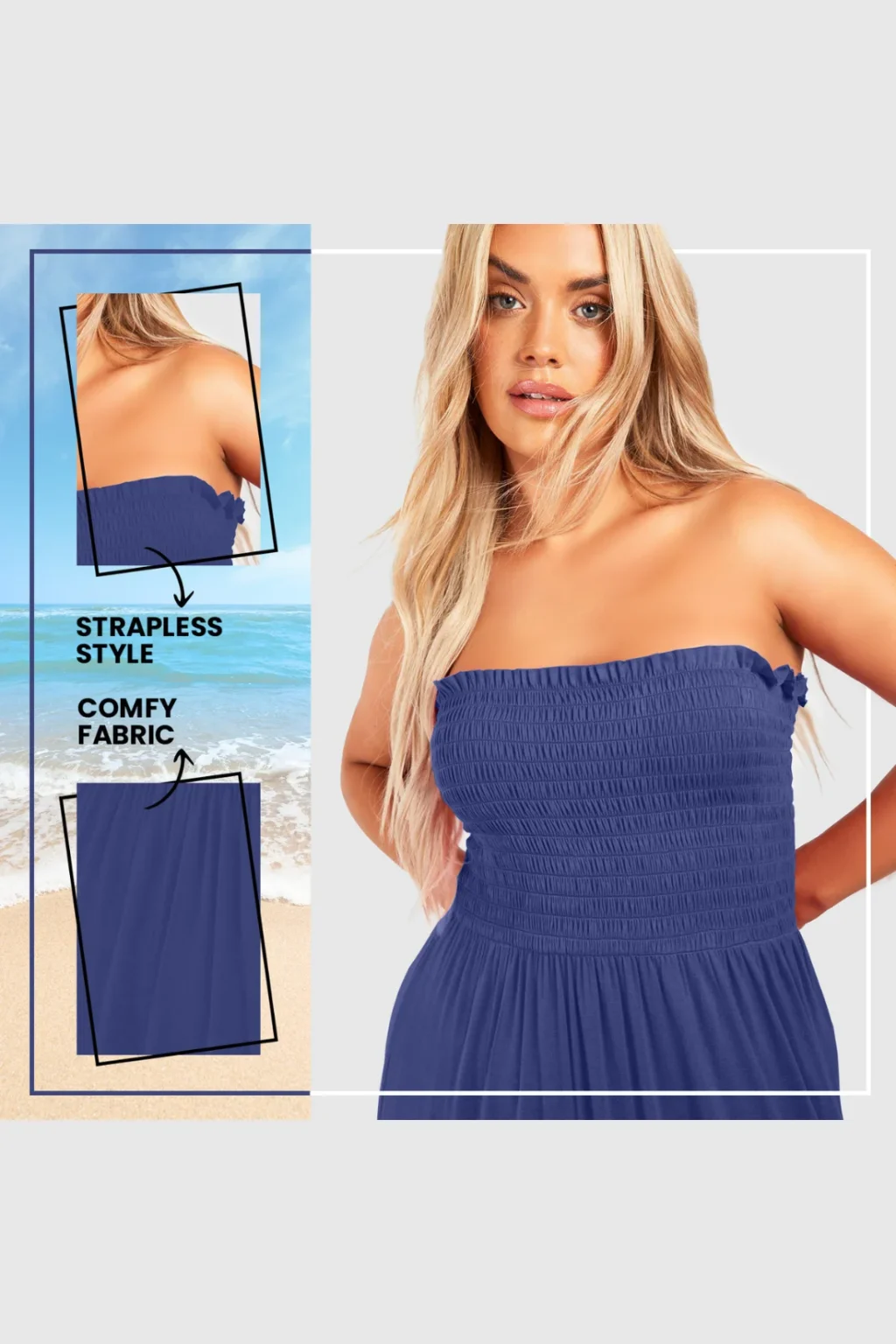 Women's Strapless Maxi Dress