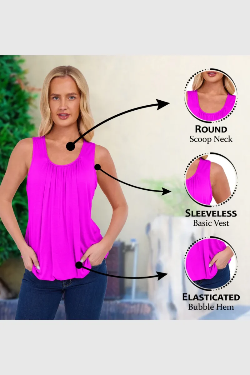 Women's Bubble Hem Vest Top